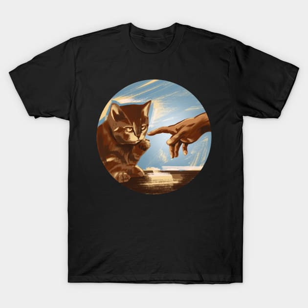 Funny Cat Lover Parody Oil Painting T-Shirt by Kelleh Co. 